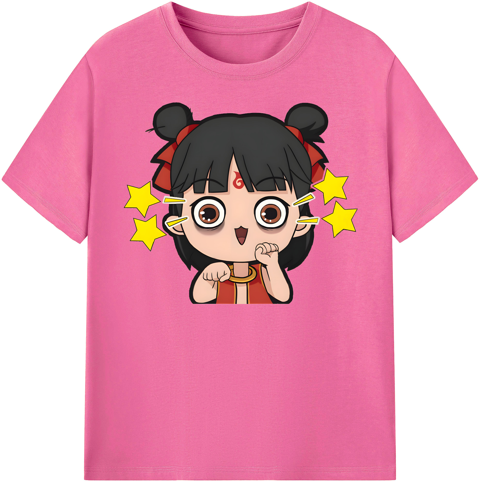 （画像用） Ne Zha 2 ナタ 魔童の大暴れ レディースカジュアルプリントTシャツ（綿100％）